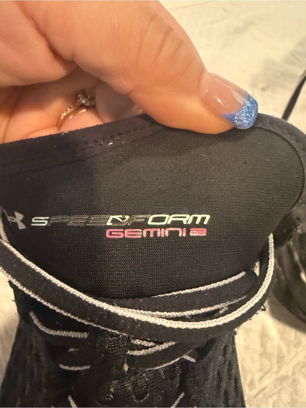 Under Armour SpeedForm Gemini Black Athletic Shoe